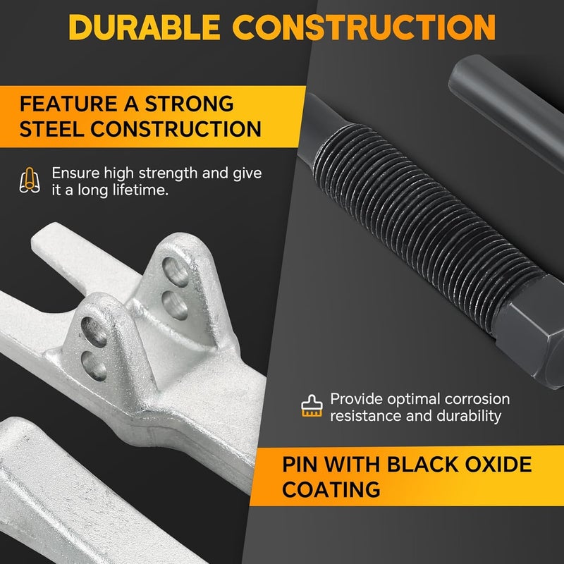 weyleity Ball Joint Separator | Universal Ball Joint Removal Tool for Separating Arms, Tie Rods, and Ball Joints on Cars, Light Trucks, ATVs 1-1/8" to 2-1/8" Adjustable Tie Rod Removal Tool - Image 5